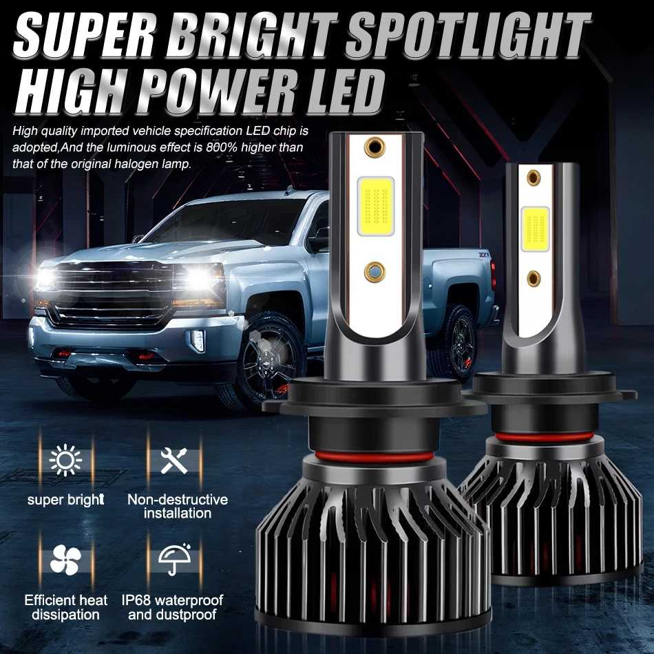 HLXG Lampu Depan Mobil Headlight LED H4 6000-6500K 3300 Lumens 2 PCS - F3