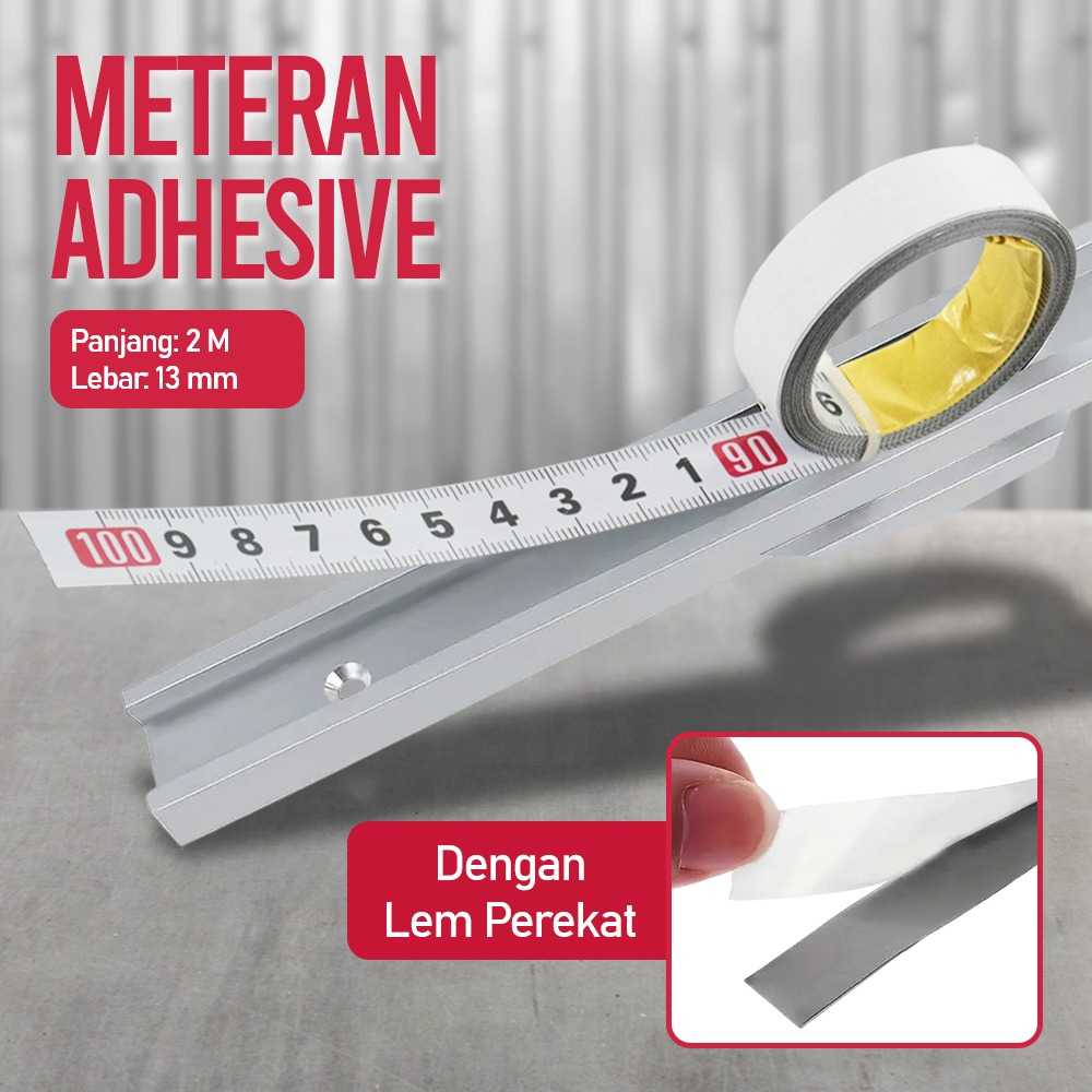 Meteran Pita Tempel Baja Untuk Di Meja Batang Ukur Adhesive WMO YUM003
