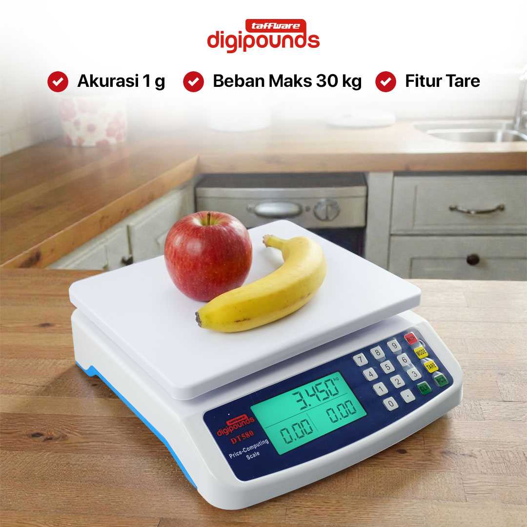 Taffware Digipounds Timbangan Digital Precision LCD Scale Food Plastic - DT580