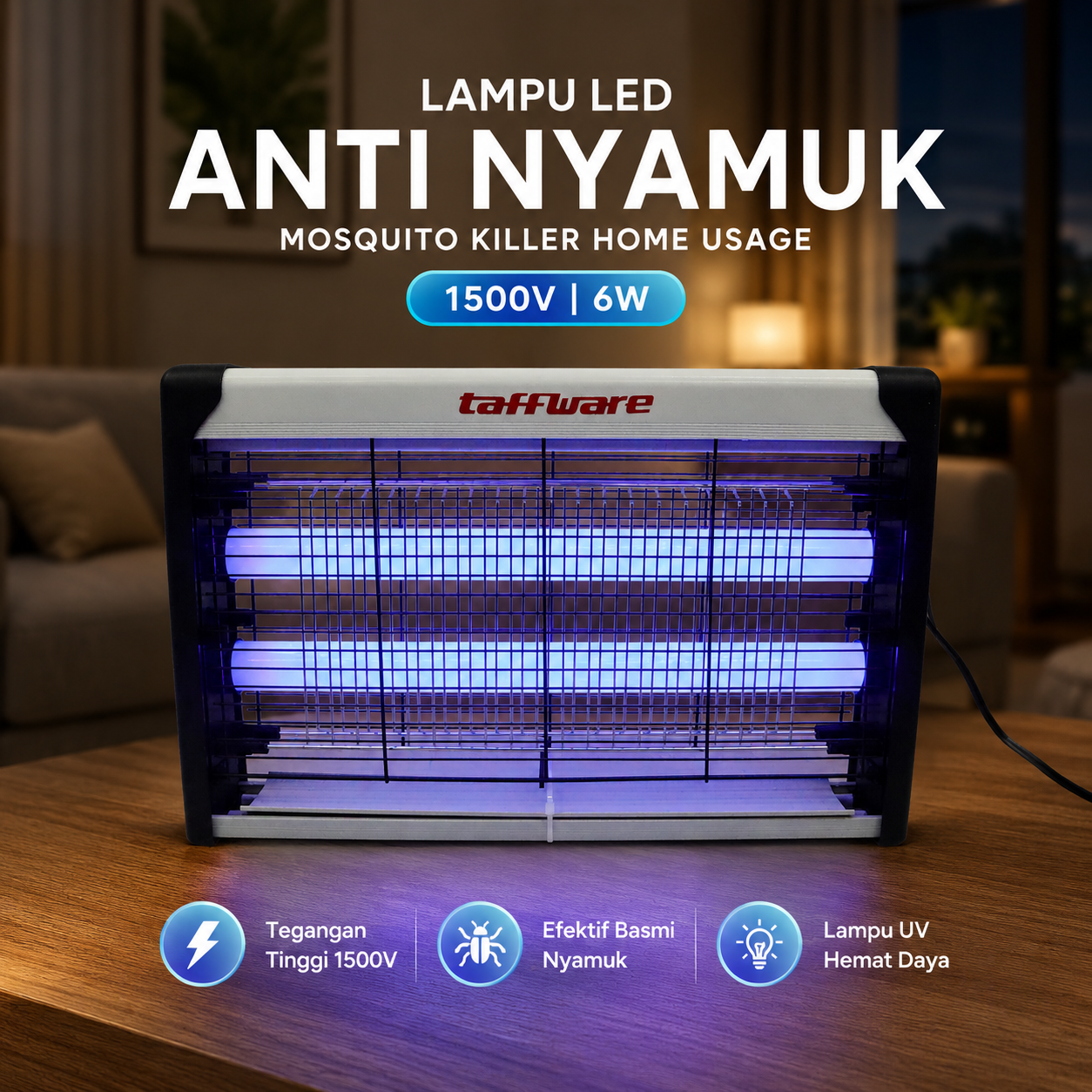 Taffware Lampu LED Anti Nyamuk Mosquito Killer Home Usage 1500V - A-91