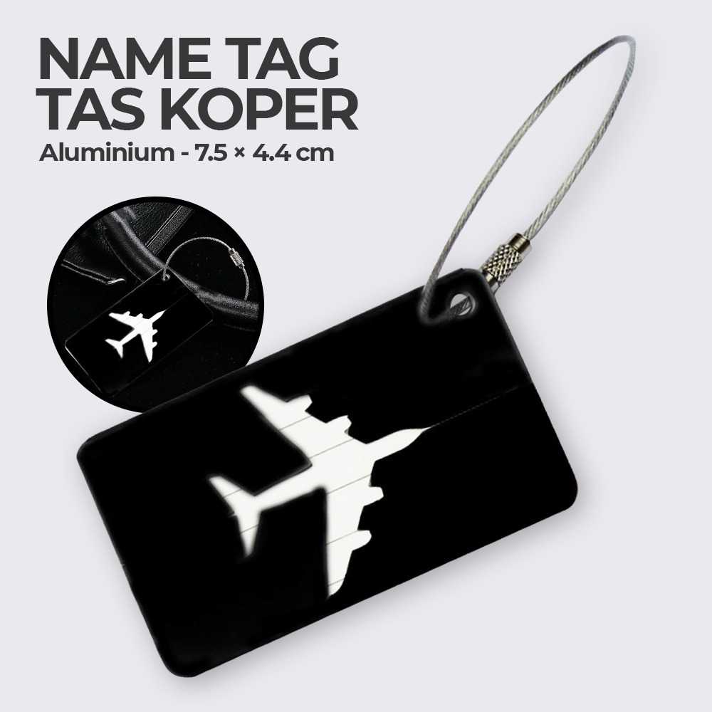 Tempat label nama di tas dan koper name tag plus sling baja WMO YU608